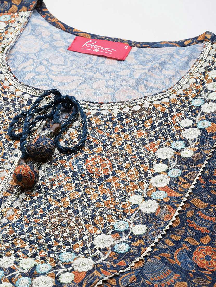 women floral printed three quarter sleeve kurta pant with dupatta set - 22028340 -  Standard Image - 4