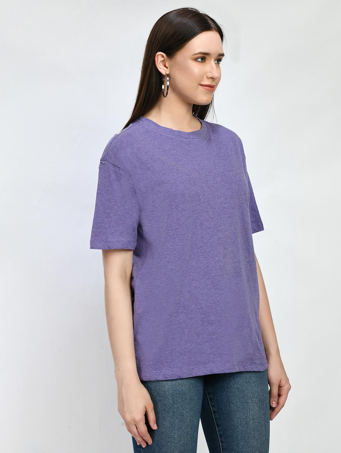 women solid short sleeve oversized t-shirt - 22028366 -  Standard Image - 1