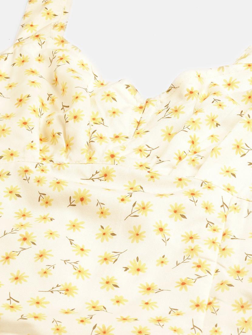 women floral print shoulder strap asymmetric top - 22028395 - Standard Image - 4