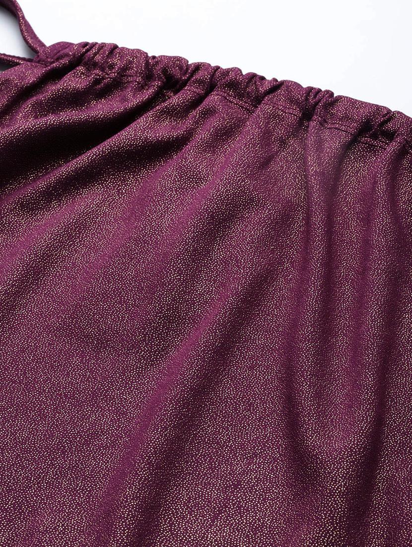 women purple solid shoulder strap tank top - 22028403 - Standard Image - 4