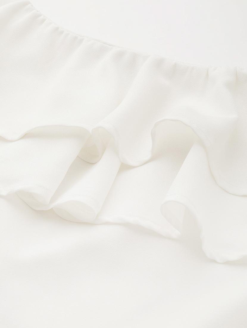 women white solid single shoulder top - 22028416 - Standard Image - 4