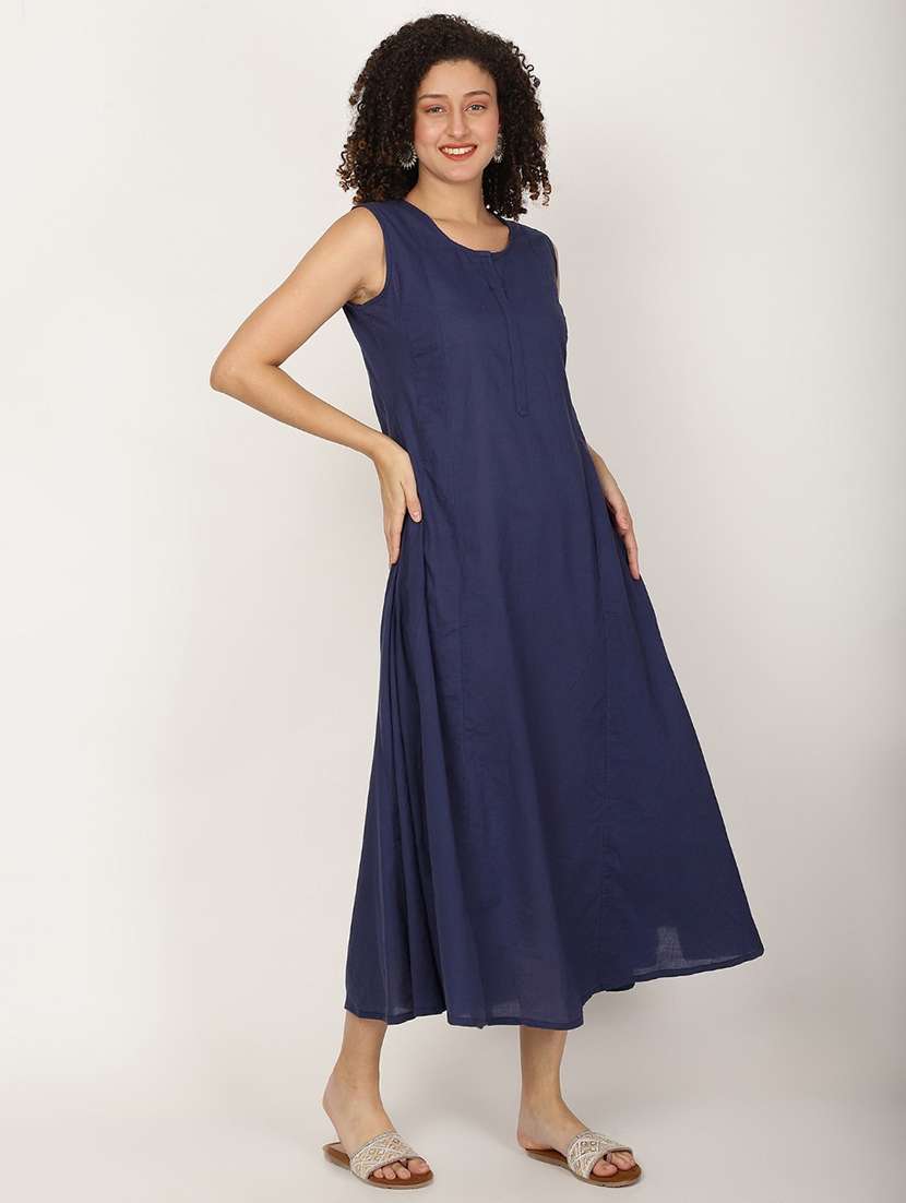 women soldi sleeveless denim a-line ress