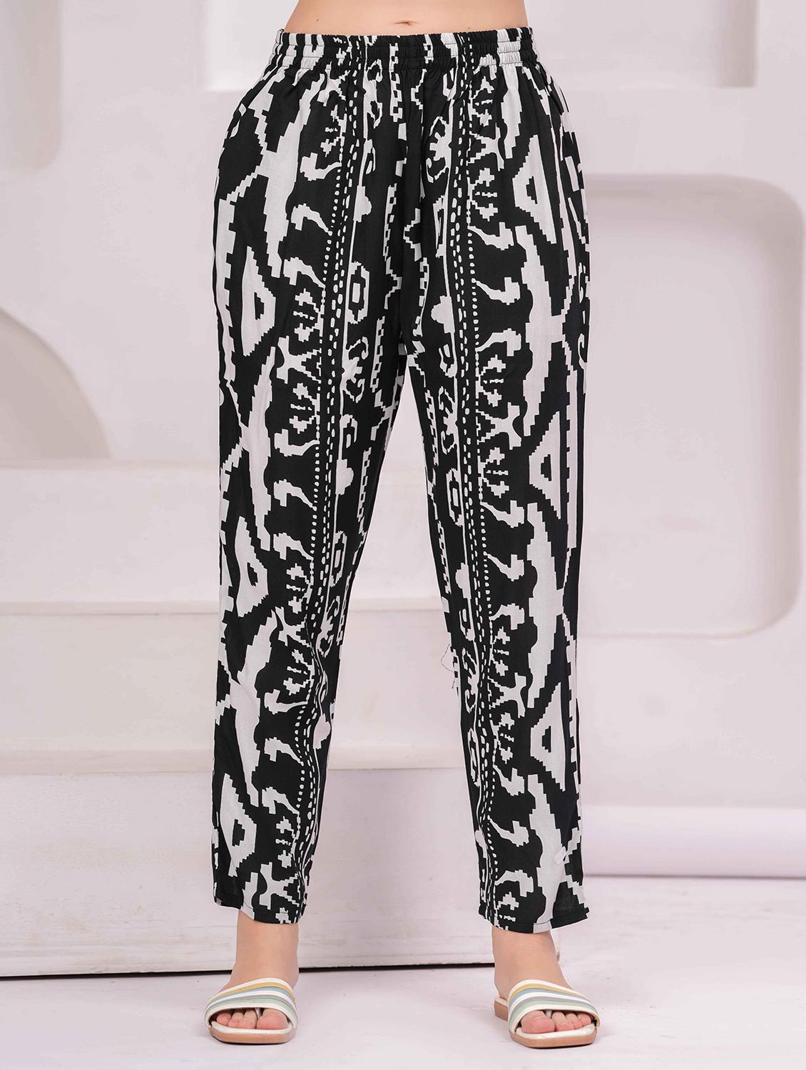 women printed nightwear pyjama set - 22029011 - Standard Image - 4