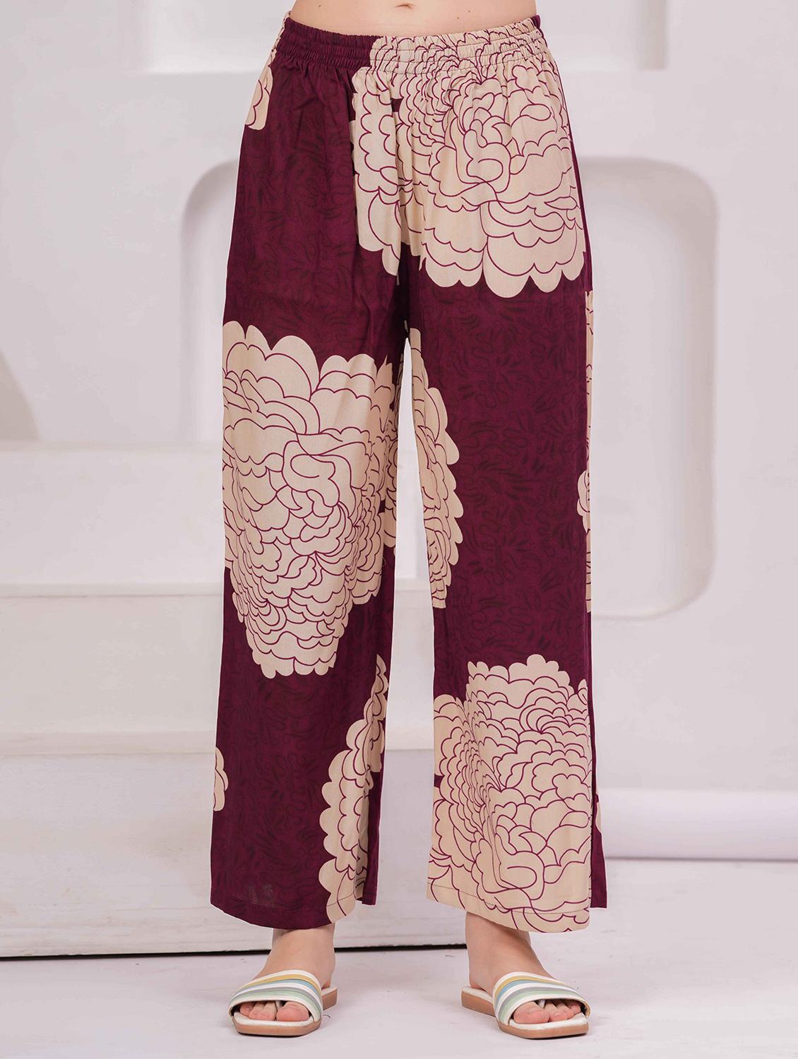 women printed nightwear pyjama set - 22029014 - Standard Image - 4