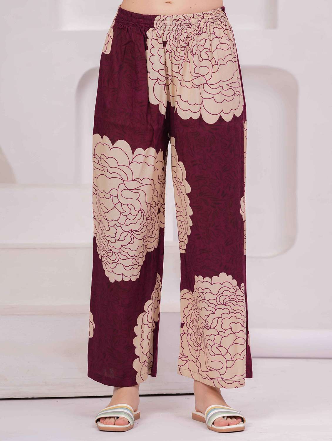 women printed nightwear pyjama set - 22029022 - Standard Image - 4