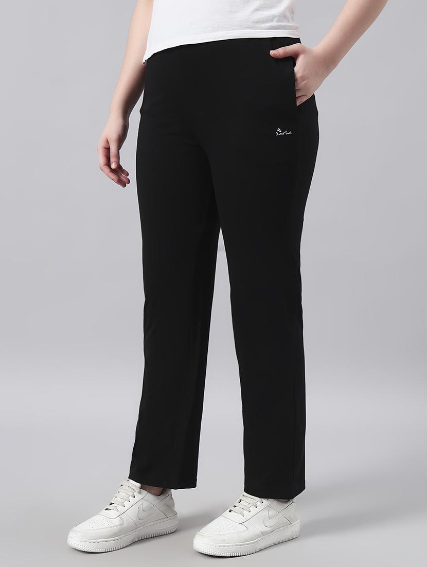 women solid mid rise regular fit track pant - 22029044 - Standard Image - 1