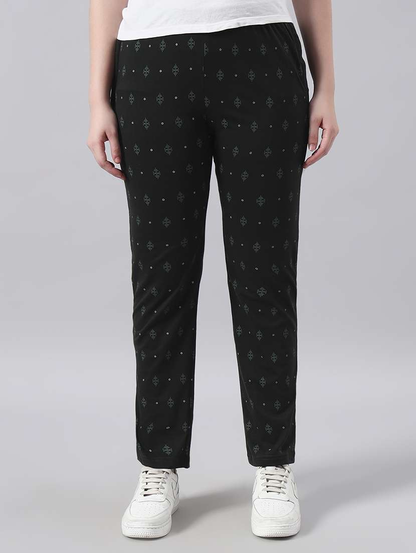 women printed mid rise regular fit track pant - 22029045 -  Zoom Image - 0