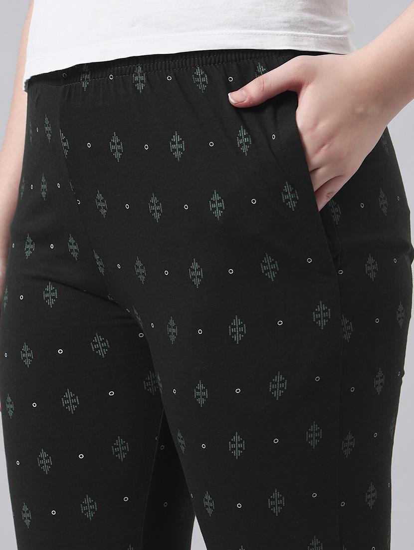 women printed mid rise regular fit track pant - 22029045 - Standard Image - 4