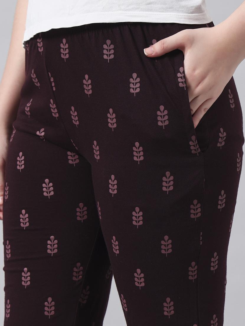 women printed mid rise regular fit track pant - 22029049 - Standard Image - 4