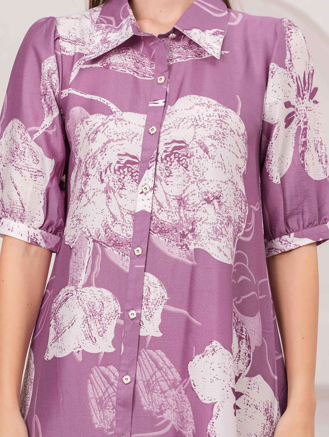 women floral print puff sleeve tiered dress - 22029081 - Standard Image - 4