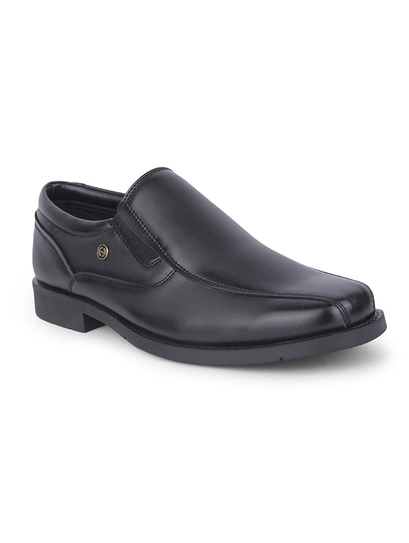 men solid slip on formal shoes - 22029092 - Standard Image - 1