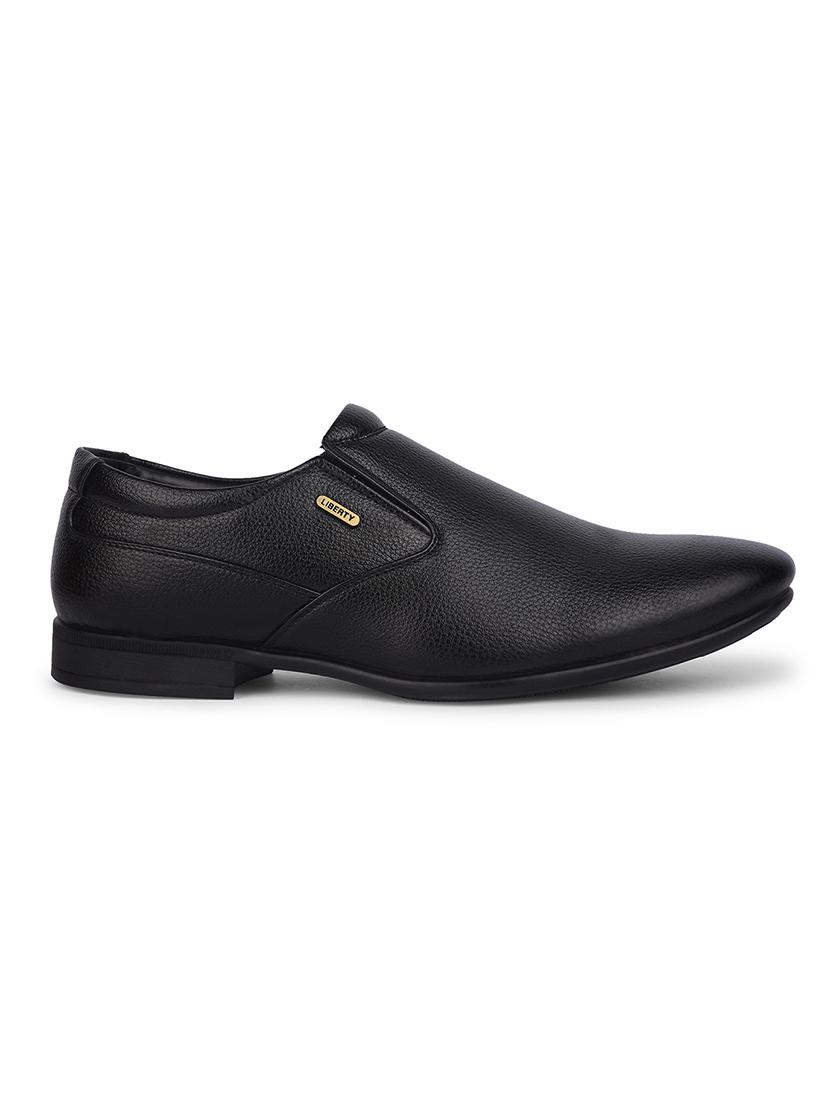 men solid slip on formal shoes - 22029094 - Standard Image - 1