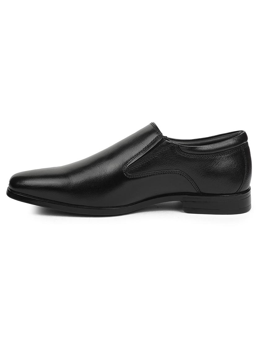 men solid slip on formal shoes - 22029100 - Standard Image - 1