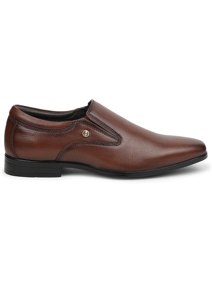 men solid slip on formal shoes - 22029101 - Standard Image - 1