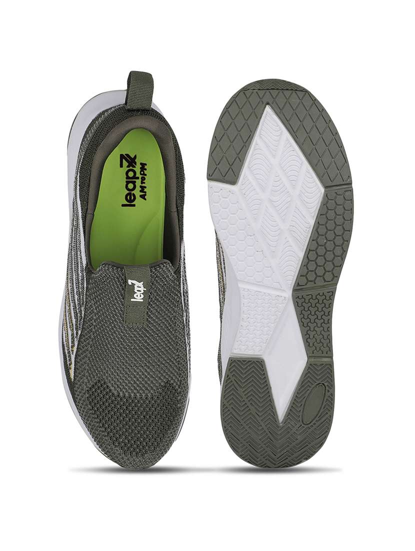 men olive slip on sport shoe - 22029107 -  Standard Image - 4