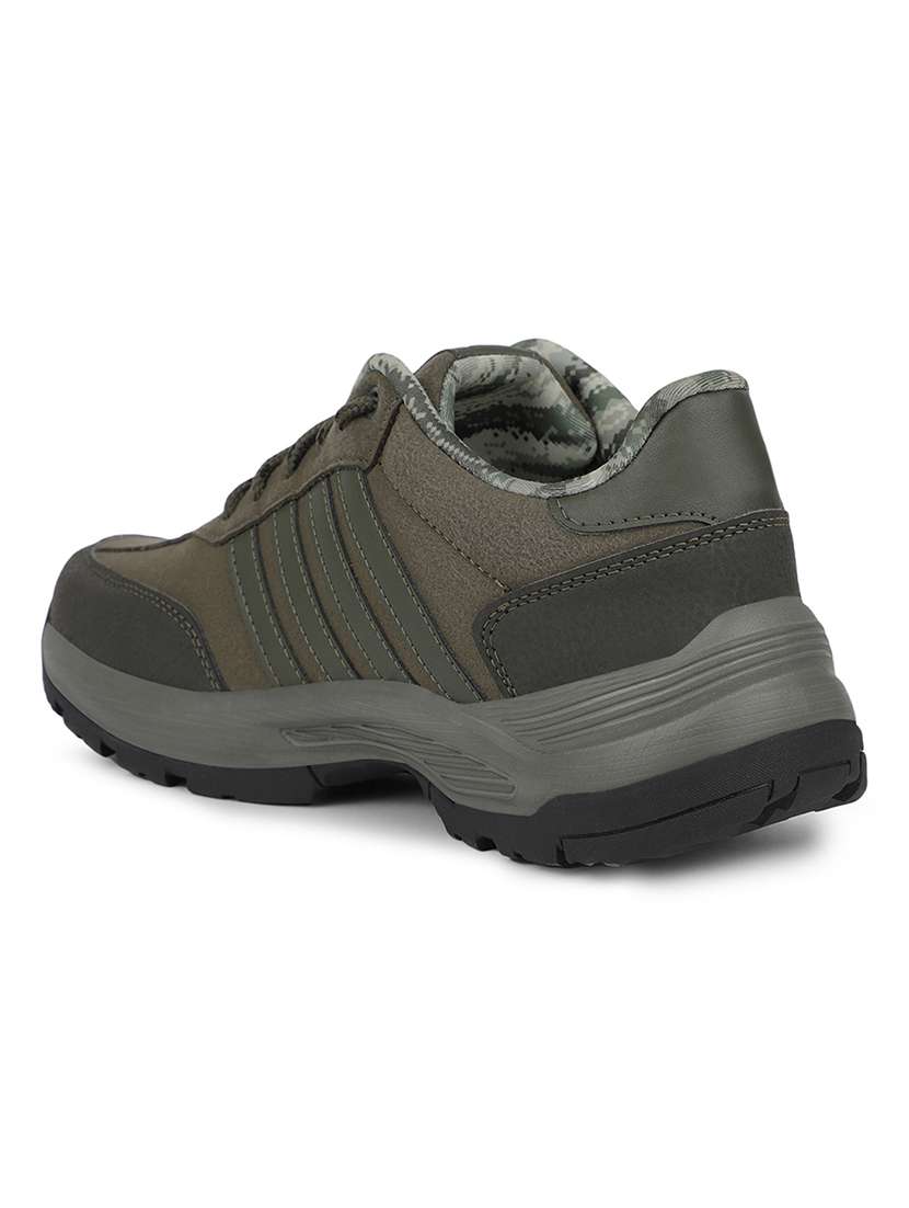 men olive lace up sport shoe - 22029132 -  Standard Image - 4