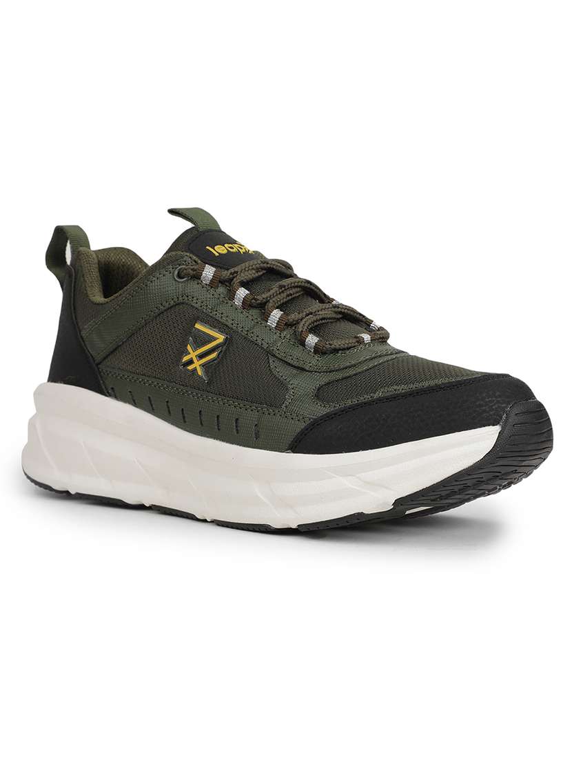 men olive lace up sport shoe