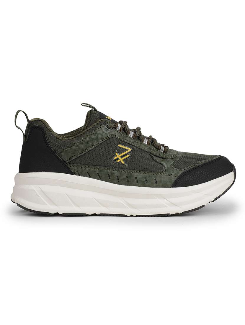 men olive lace up sport shoe - 22029136 -  Standard Image - 1