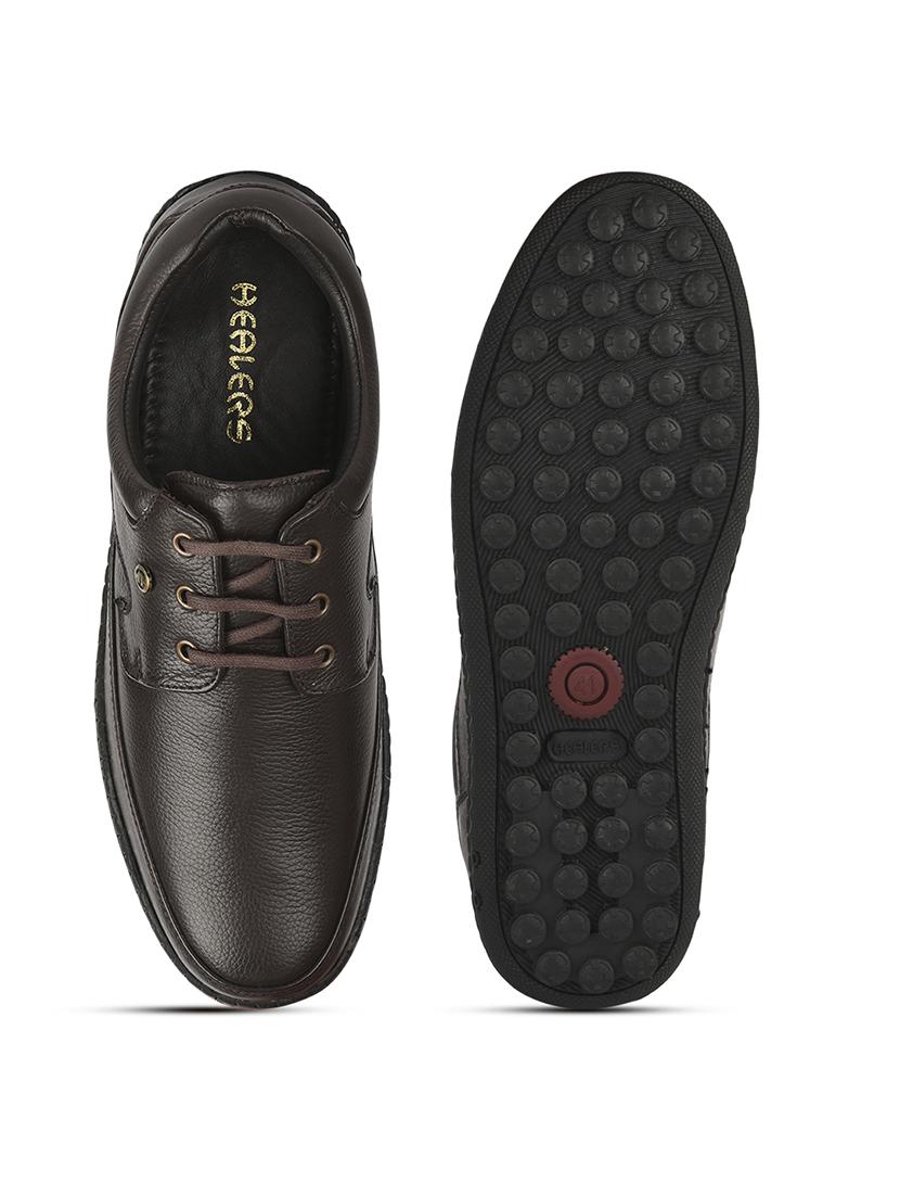 men brown lace-up derby - 22029184 - Standard Image - 4