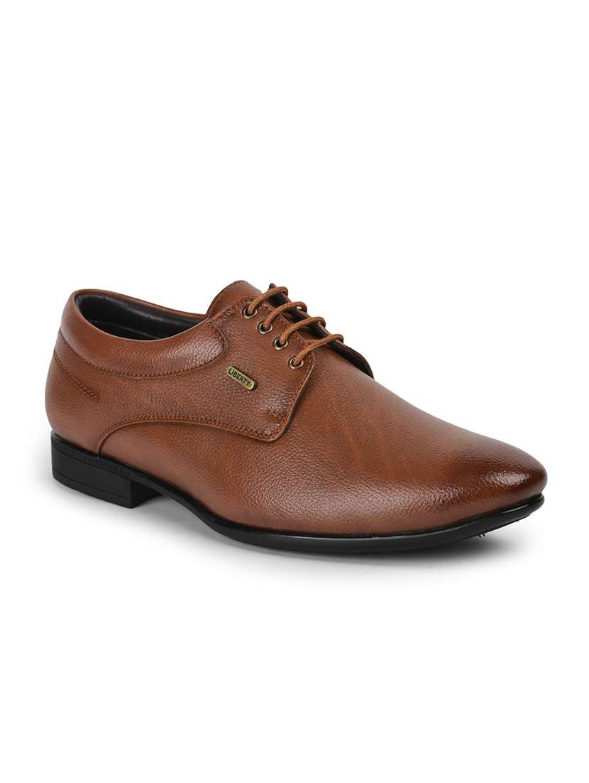 men tan lace-up derby - 22029188 -  Standard Image - 1