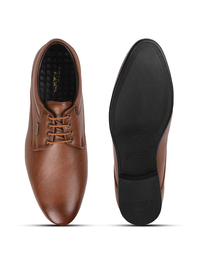men tan lace-up derby - 22029188 -  Standard Image - 4