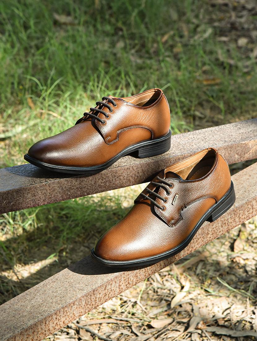 men tan lace-up derby - 22029190 - Zoom Image - 0