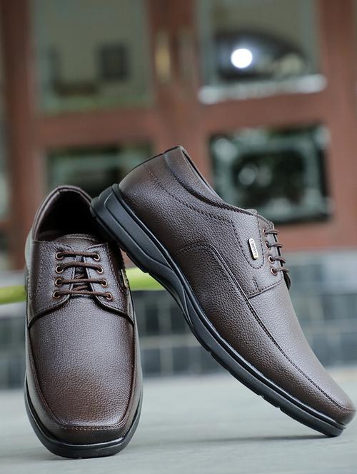 men brown lace-up derby - 22029203 - Standard Image - 0
