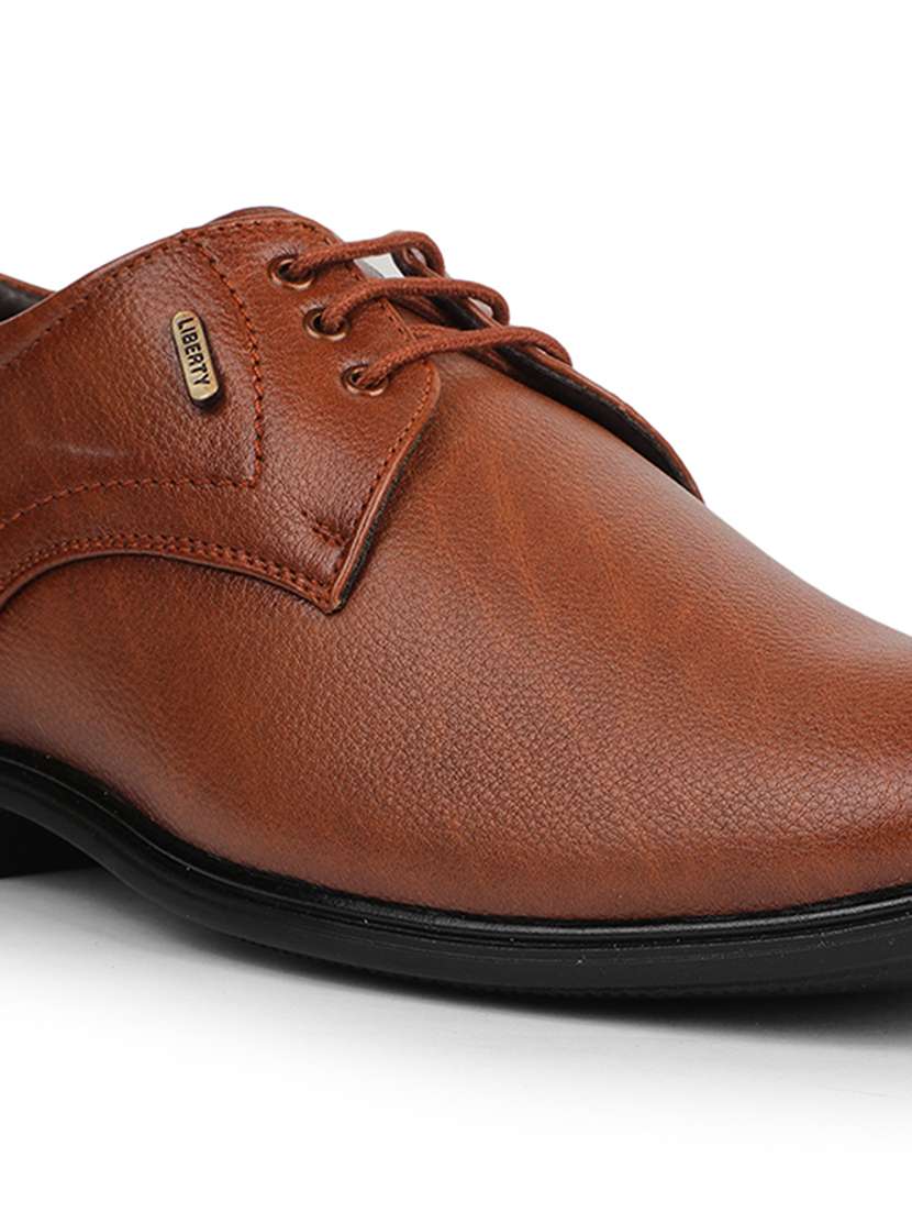 men tan lace-up derby - 22029205 -  Standard Image - 4