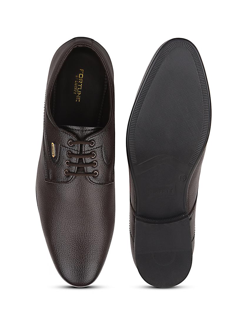 men brown lace-up derby - 22029207 - Standard Image - 4