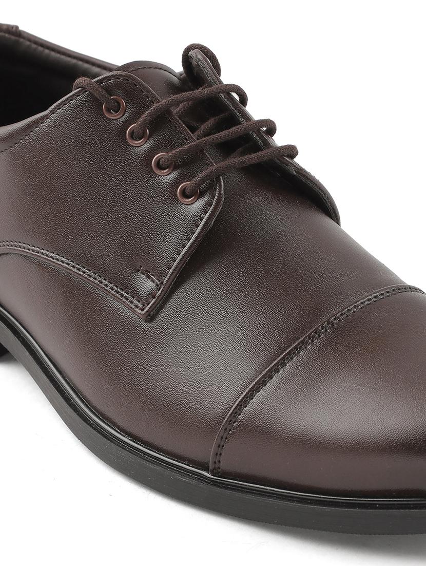 men brown lace-up derby - 22029215 - Standard Image - 4