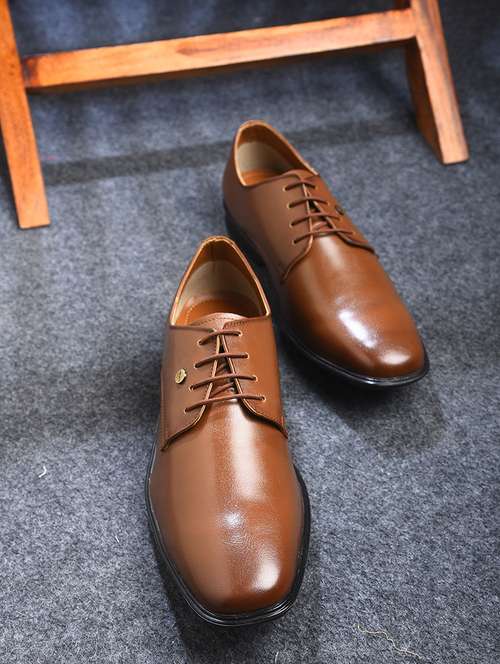Men Brown Lace Up Derby