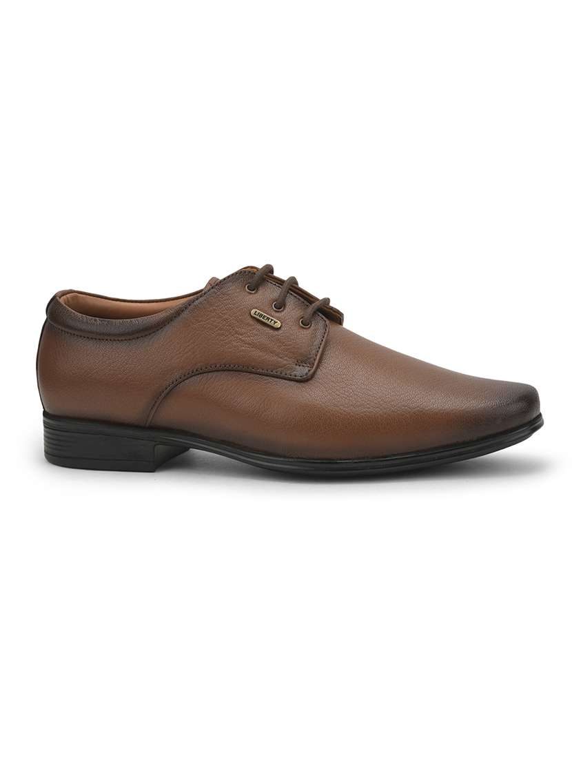 men tan lace-up derby - 22029221 -  Standard Image - 1