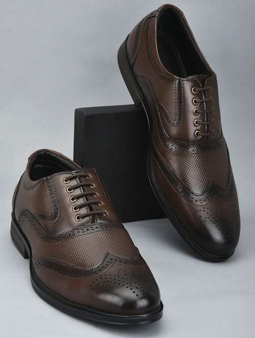 men brown lace-up brouge - 22029222 - Standard Image - 0