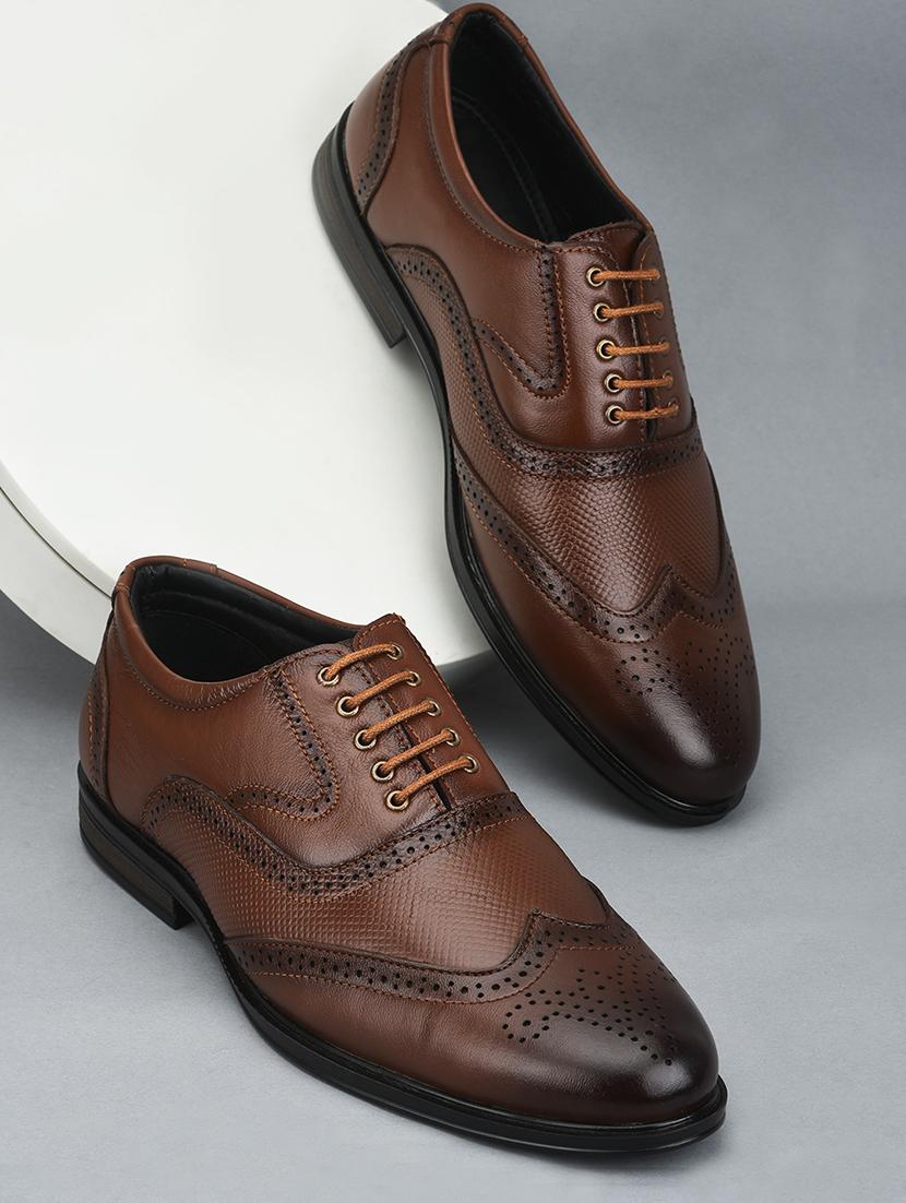 men brown lace-up brouge - 22029223 - Zoom Image - 0