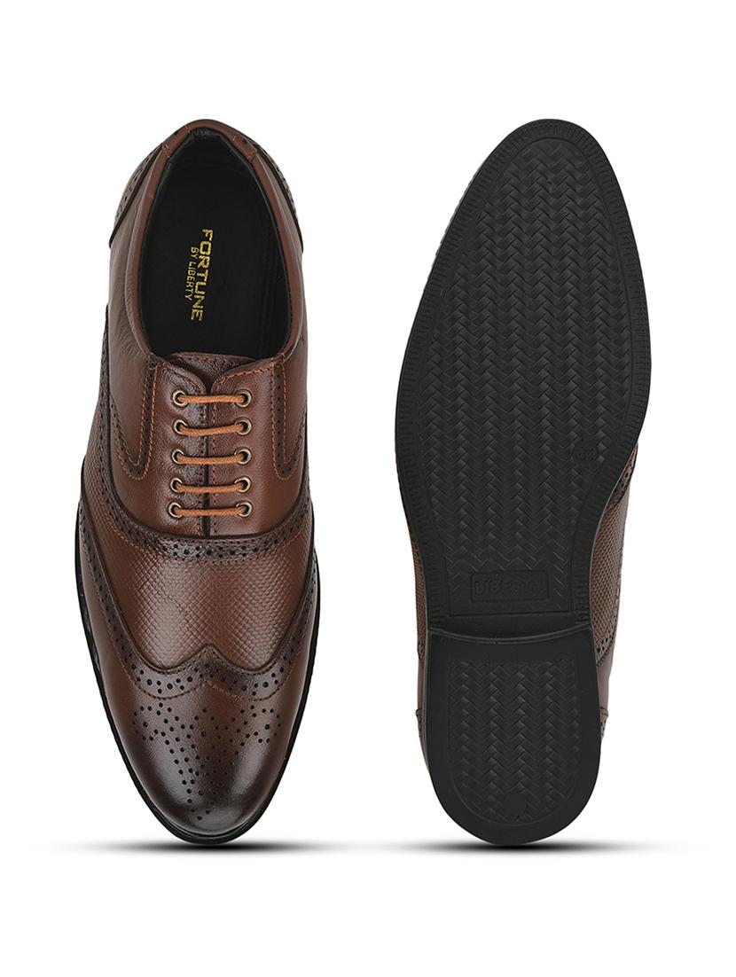 men brown lace-up brouge - 22029223 - Standard Image - 4