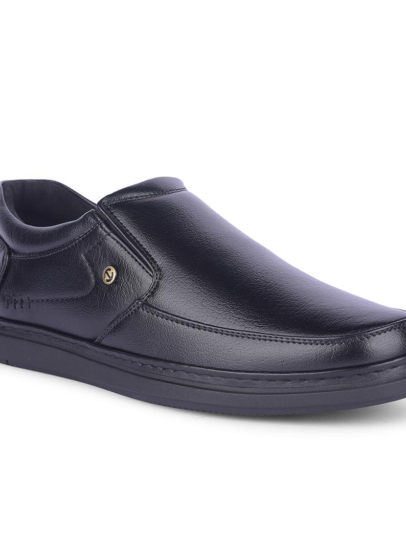 men solid slip on formal shoes - 22029245 - Standard Image - 1