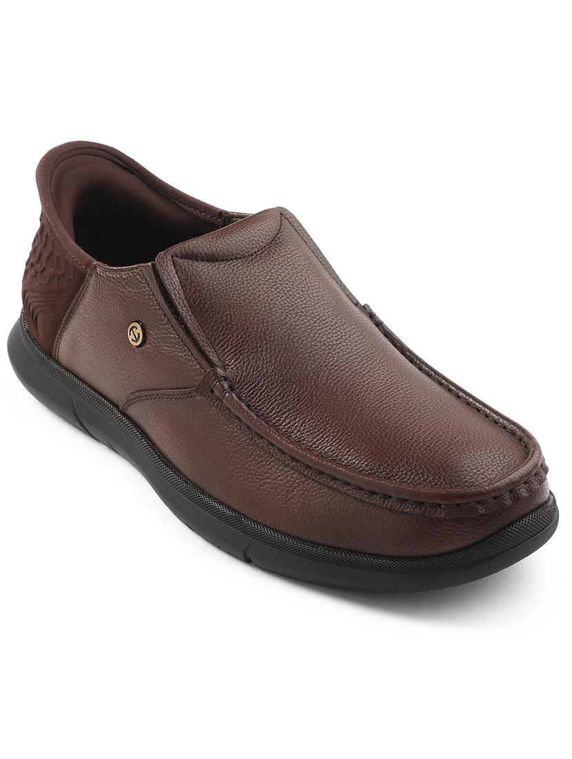men solid slip on formal shoes - 22029248 -  Standard Image - 1