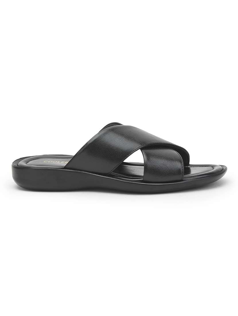 men solid slip on sandal - 22029264 -  Standard Image - 1