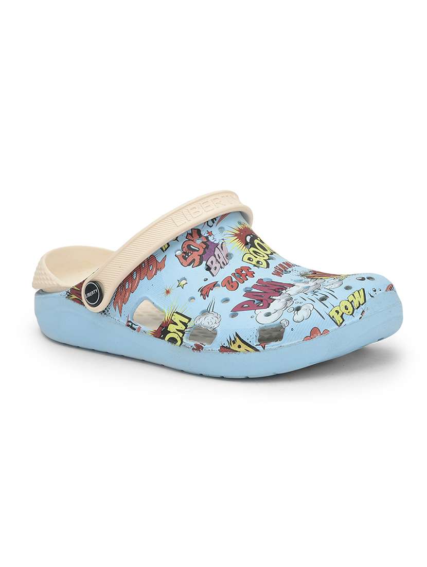 men printed slip on clogs - 22029347 -  Standard Image - 1