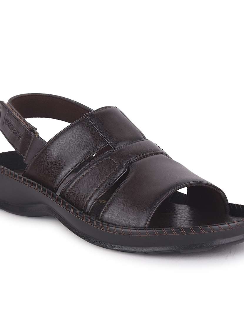 men solid back strap sandal - 22029368 -  Standard Image - 4