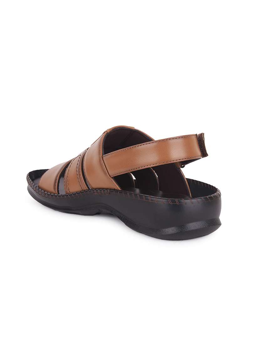 men solid back strap sandal - 22029369 -  Standard Image - 4