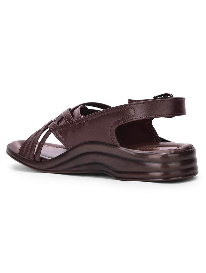 men solid back strap sandal - 22029372 -  Standard Image - 1