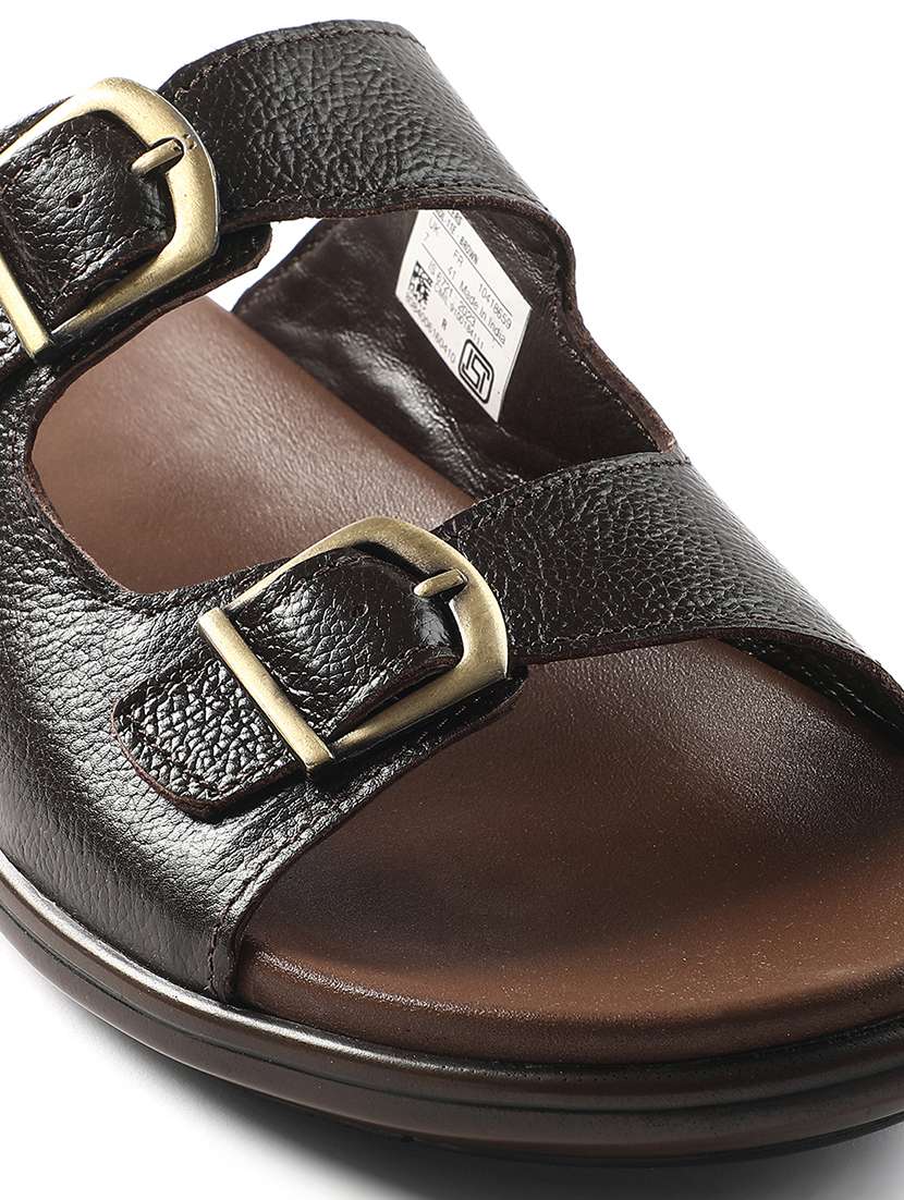 men solid slip on sandal - 22029376 -  Standard Image - 4