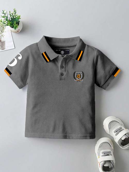 boys solid short sleeve polo t-shirt - 22029393 -  Standard Image - 0