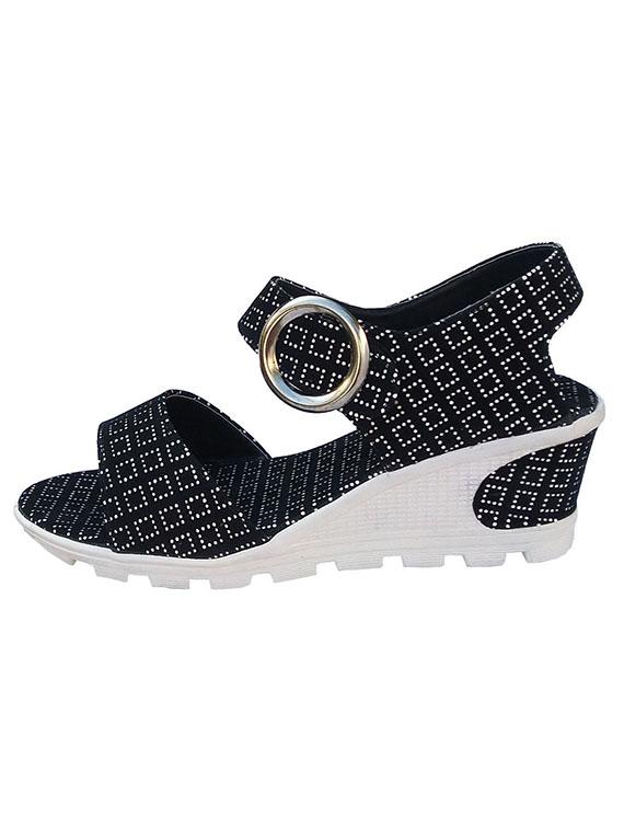 women black back strap wedge - 22029453 -  Standard Image - 1