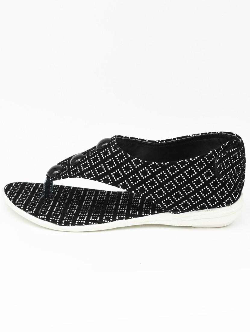 women polka doted t-strap flats - 22029463 -  Standard Image - 1