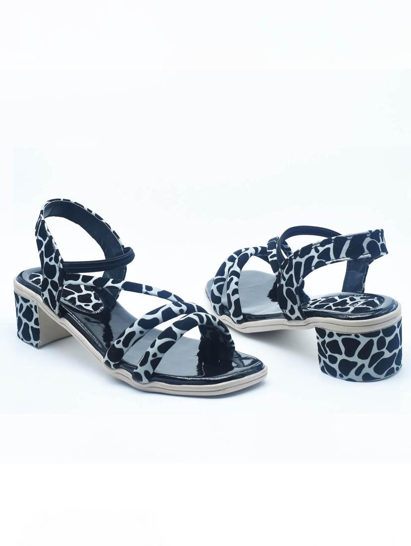 women animal print back strap sandals - 22029474 -  Standard Image - 1