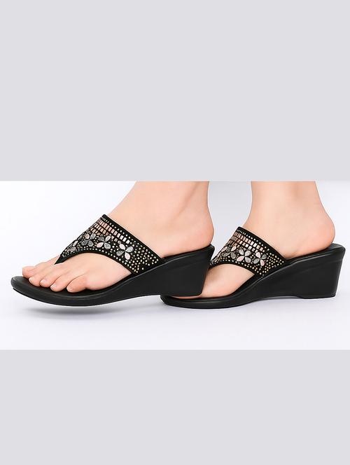 women embellished slip on wedges - 22029502 - Standard Image - 0