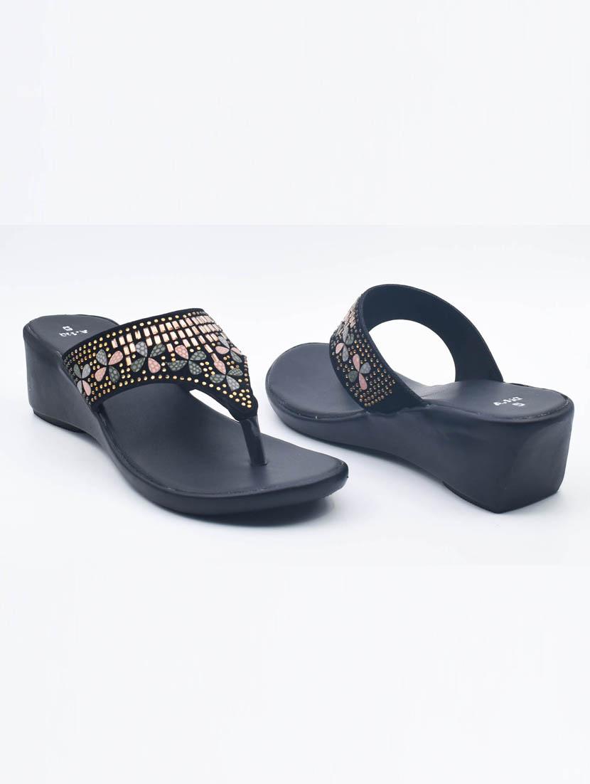 women embellished slip on wedges - 22029502 - Standard Image - 1