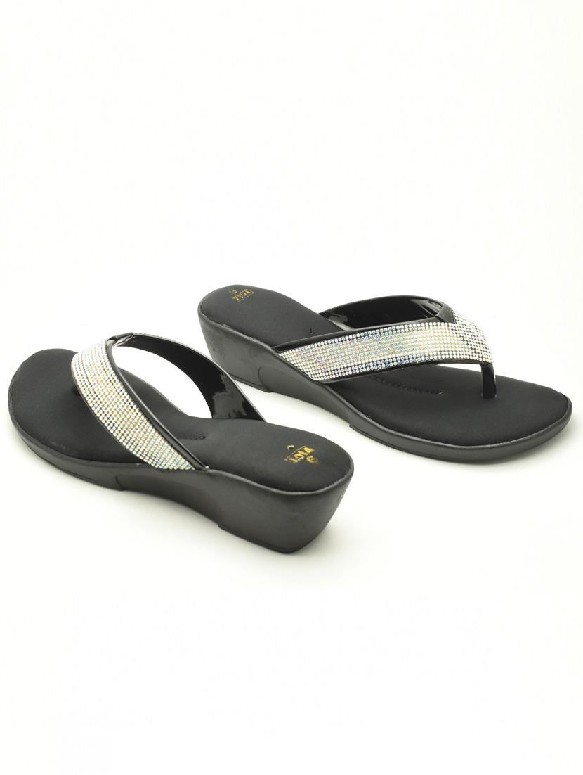 women embellished slip on wedges - 22029507 -  Standard Image - 1